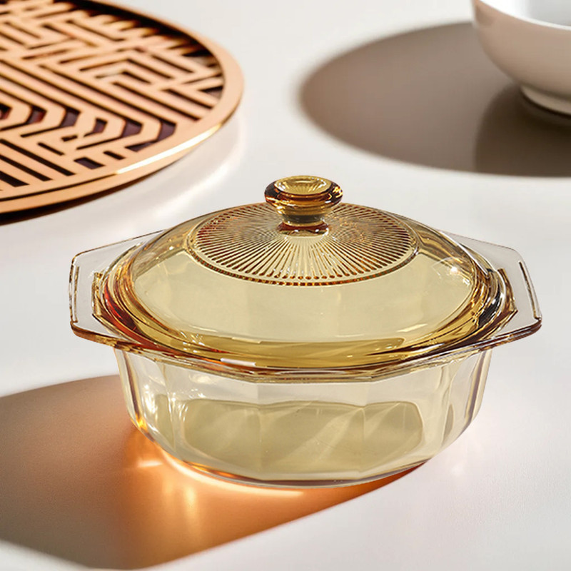 The Better Home Zest Series Borosilicate Glass Serve Casserole(1100 ml)