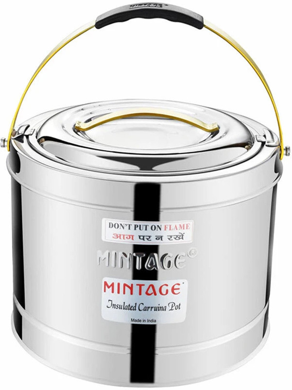 Mintage Stainless Steel Hot Pot 20 Liters | Serving Pot for Better Serve Thermoware Casserole(20000 ml)