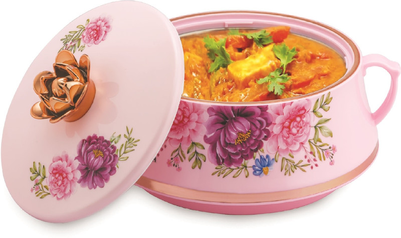 Flipkart SmartBuy Florence Insulated Inner Stainless Steel BPA Free Cook and Serve Casserole(2500 ml)