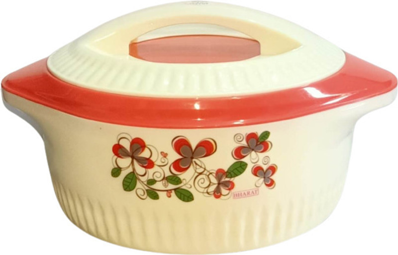 Bharat Regal 2100 Ivory with Red Thermoware Casserole(1350 ml)
