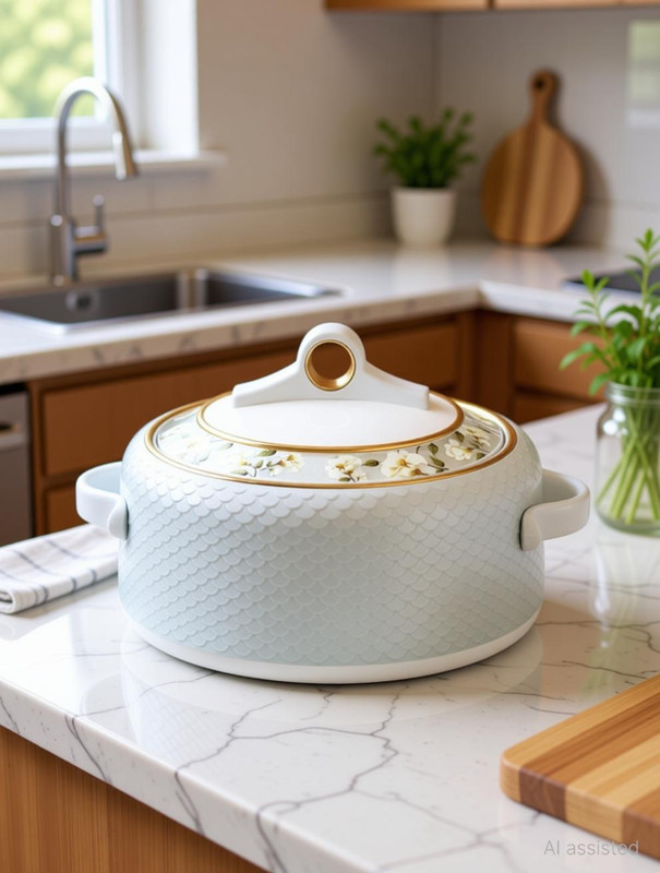 NAYASA Coral Insulated Casserole | Stainless Steel Inner | Food Grade| BPA Free | Serve Casserole(1000 ml)