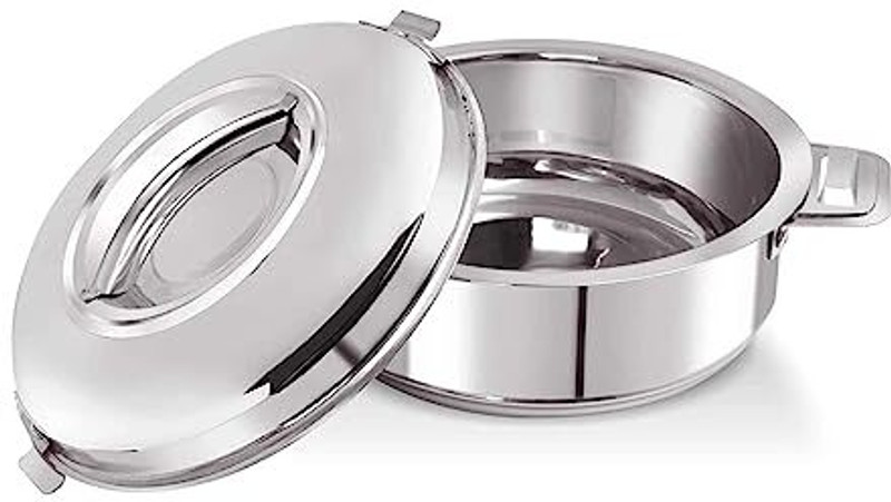 NBC NBC Stainless Steel Double Insulated Hot Pot 2.5 Liter Cook and Serve Casserole(2500 ml)