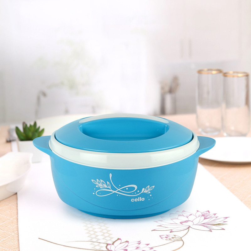 cello Sapphire | Insulated Inner Steel Casserole | BPA Free | Food Grade Thermoware Casserole(1500 ml)