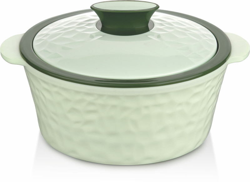 Bola Topaz 2500 Plastic Inner Stainless Steel Casserole, 1.5 Litres,Green Thermoware Casserole(1500 ml)