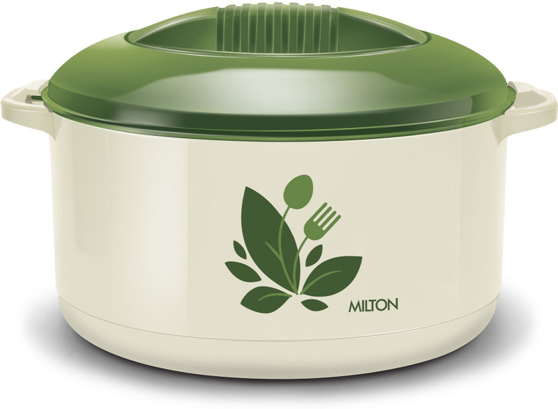 MILTON Orchid 5000 Inner Steel Casserole, 4.68 Litres, Moss Green Thermoware Casserole(4680 ml)