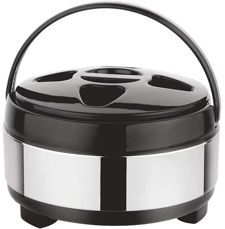 MiniMemo Stainless Steel Double Wall Insulated Hot Pot for Hot Meal/Chapati/Curry/Roti Thermoware Casserole(2500 ml)