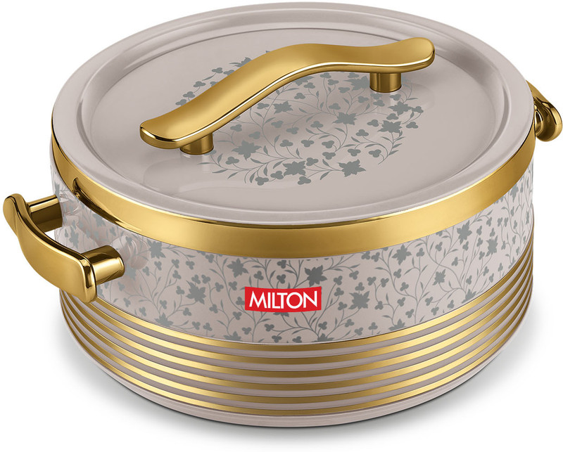 MILTON Insignia 1000 Casserole 1900 ml | Inside Steel, Insulated Hot Pot - Beige Thermoware Casserole(1900 ml)