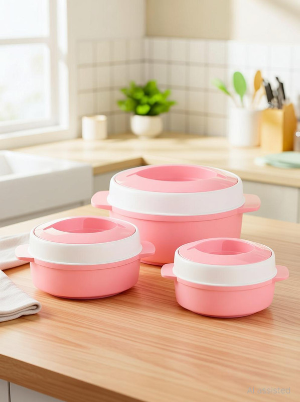 MODWARE Casserole Set 1500ml, 1000ml, 500ml Pack of 3 Thermoware Casserole Set(3000 ml)
