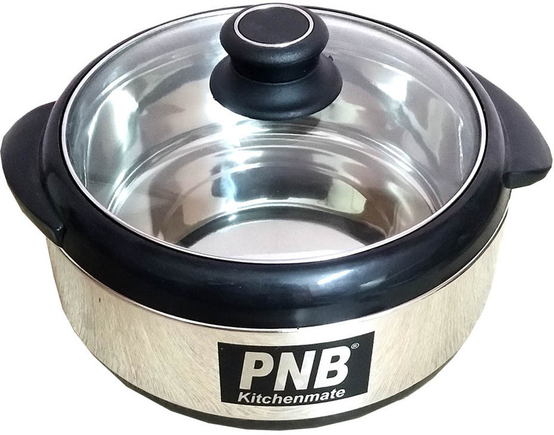 pnb kitchenmate Royal Casserole with Glass Lid 1500 ml Thermoware Casserole(1.5 ml)