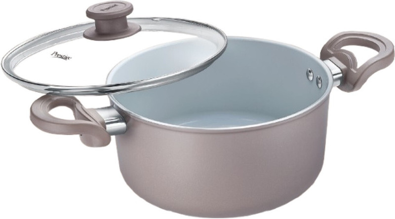 Prestige Ceraglide Duo Non-Stick Ceramic Coating|Works On Gas & Induction|High Heating Cook and Serve Casserole(2800 ml)