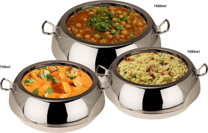 JAYPEE Eena Mene Deeka Ultra Pack of 3 Thermoware Casserole Set(1500 ml, 1500 ml, 750 ml)