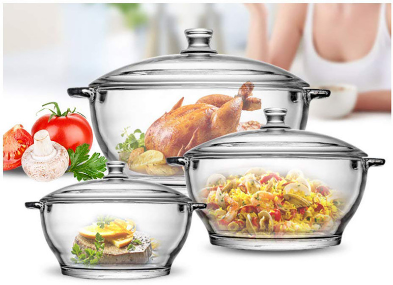 MultiZone Multizone Pack of 3 Cook and Serve Casserole(950 ml)