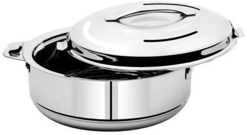 Salasar Stainless Steel Imperial Casserole with Lid for Roti Double Wall Insulated Thermoware Casserole(2500 ml)