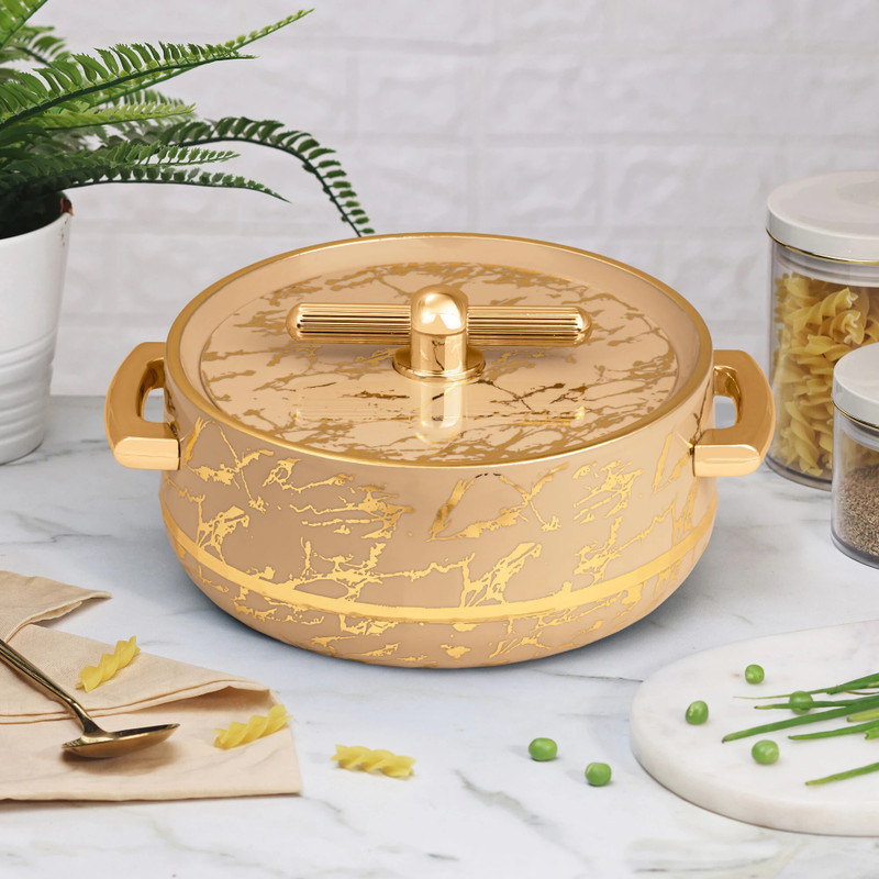 Selvel SELVEL Elegance Royal Inner Steel Casserole Thermoware Casserole(1700 ml)
