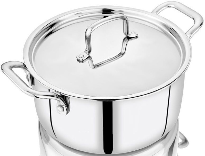 Classic Essentials Triply Casserole with Lid & Handle, Dia. 16cm Serving Pot Cook and Serve Casserole(1200 ml)