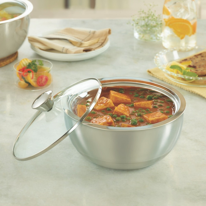 BOROSIL Curry Server Cook and Serve Casserole(900 ml)