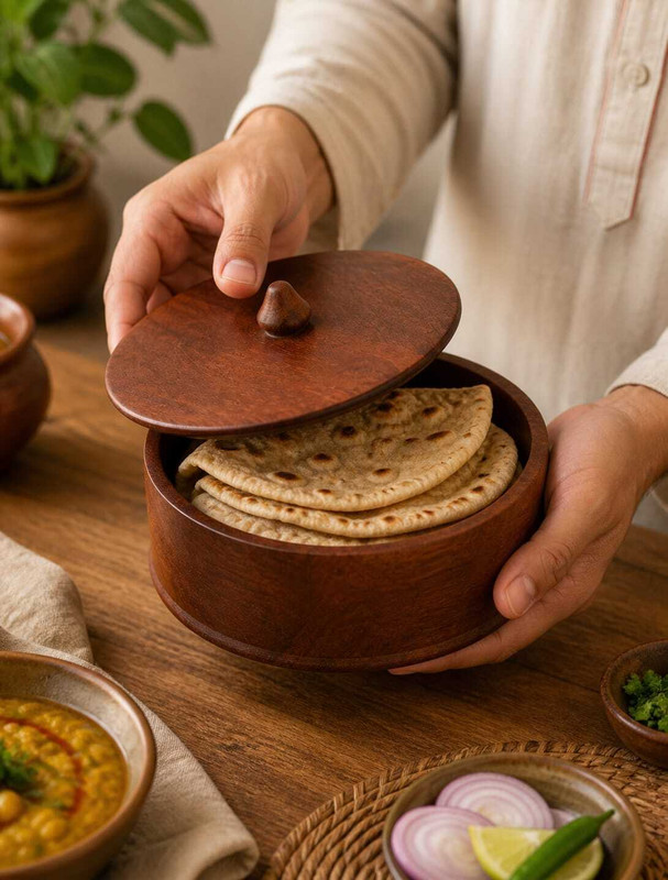 Kitchen Nest Roti Box & Casserole – Premium Chapati Storage Container for Kitchen & Dining Serve Casserole(500 ml)