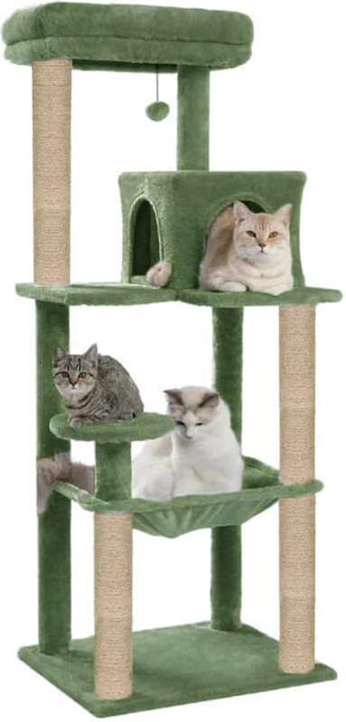 FURRLOVERS Fur Fabric Activity Kitten Condo MULTILEVEL Brown Free Standing Cat Tree