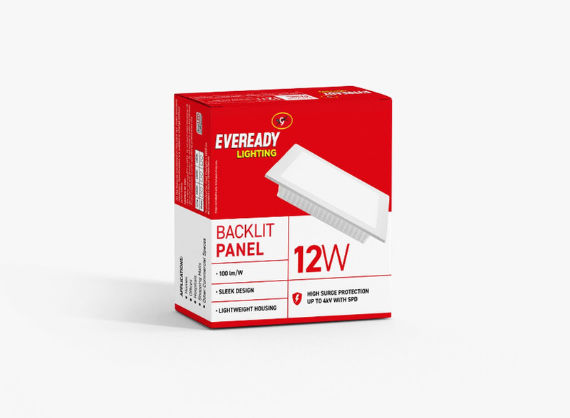 EVEREADY LED Panel 12W Backlit|Cool|2 Year Warranty Ceiling Light Ceiling Lamp(White)