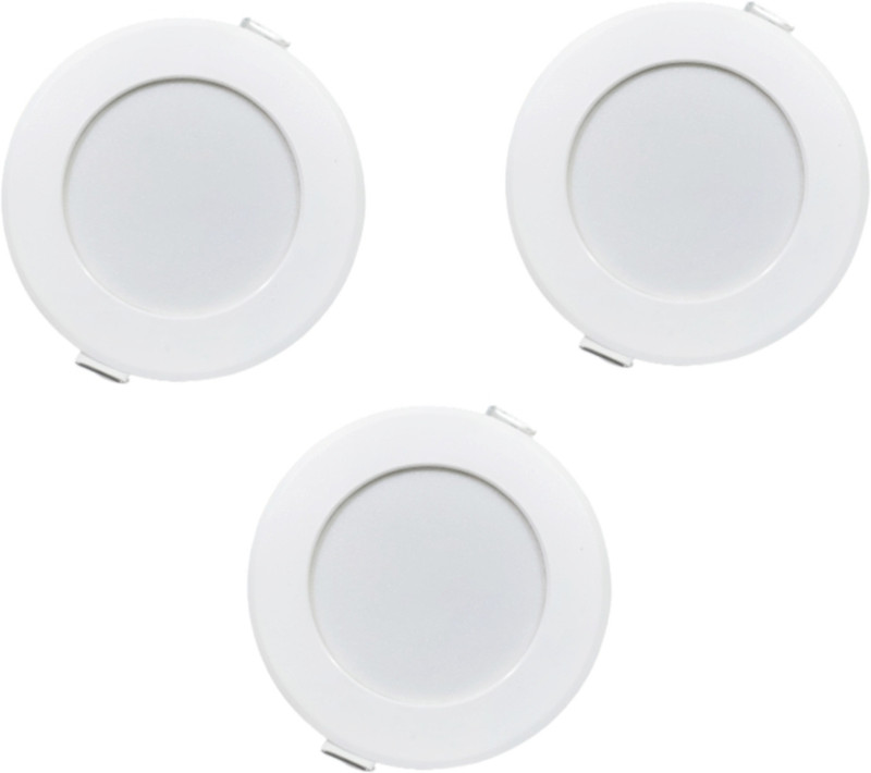 MNLight MN Light 10 Watt Round Led Light New Rezar ceiling Light pack of 3 Recessed Ceiling Light Ceiling Lamp(White)