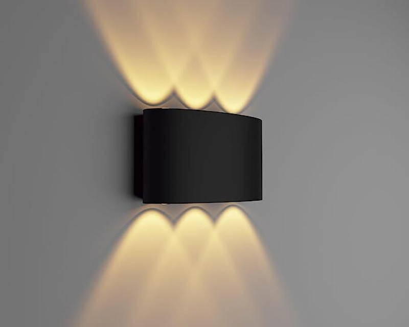 PESCA PESCA Modern LED Wall Lamp Waterproof IP65 8W 6WAY (Pack of 2) Ceiling Light Ceiling Lamp(Black)