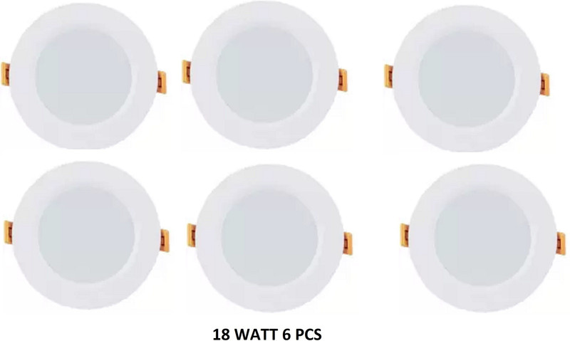 Nightstar 3 Watt White Deep Junction Box Ceiling light / Downlight 2 Pcs Recessed Ceiling Light Ceiling Lamp(White)