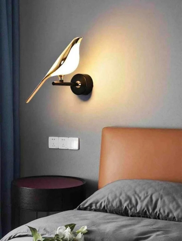 Yavik Wallchiere wall lamp beautiful metal bird Chandelier Ceiling Lamp(Gold)
