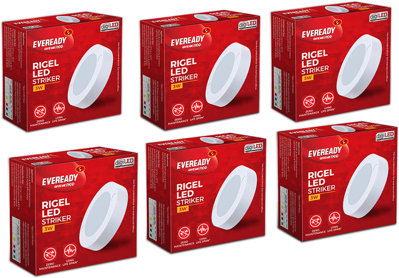 EVEREADY 3W Striker Downlight With 2 Year Warranty Ceiling Light Ceiling Lamp(White)