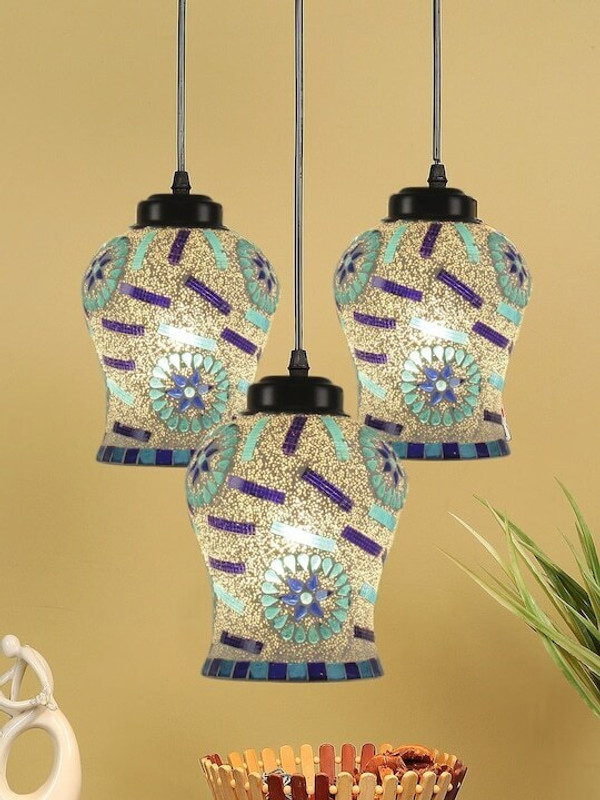 Kiyaan KIYAAN SPECIAL BORKHA THALI Chandelier Ceiling Lamp(Multicolor)
