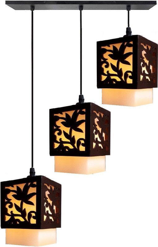 Lyse Decor Hanging for Bedroom, Kitchen, Hall and Living room etc. Ceiling Light Ceiling Lamp(Brown, White)