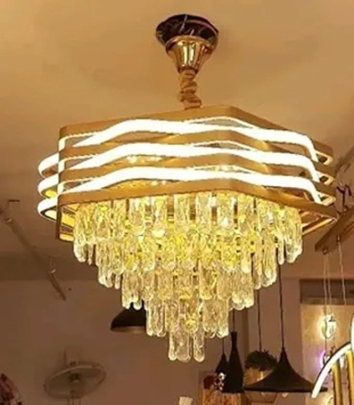 SEETASTIC 500mm profile chandelier@6 Chandelier Ceiling Lamp(Gold)