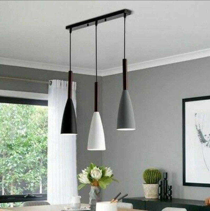 Avior Hanging Light /Lamps for Bedroom, Living Room, Restaurants, Cafe etc Chandelier Ceiling Lamp(White, Black, Grey)