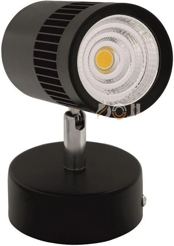 DOJI 3W LED Spot Light Warm White, Adjustable Focus Indoor Wall Directional Lamp Spot Light Ceiling Lamp(Black)