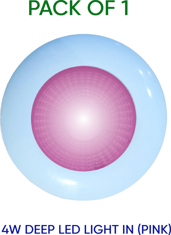 AP Source 4 WATT DEEP LED CONCEALED LIGHT IN (PINK) PACK OF 1 Recessed Ceiling Light Ceiling Lamp(Pink)
