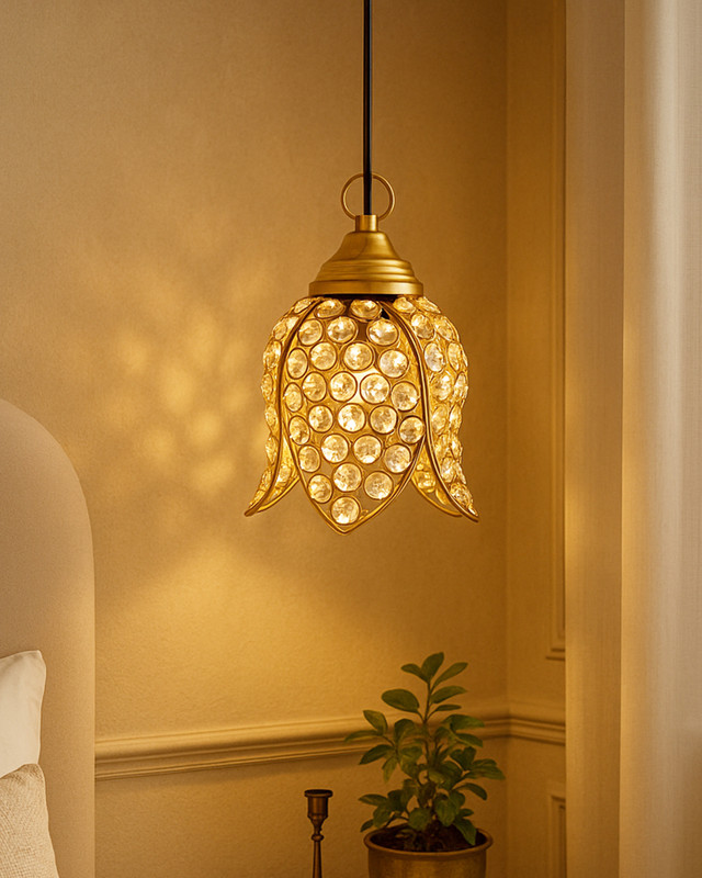 Sinoman Golden Hanging Light Pendant Lamp Ceiling Lamp(Gold)