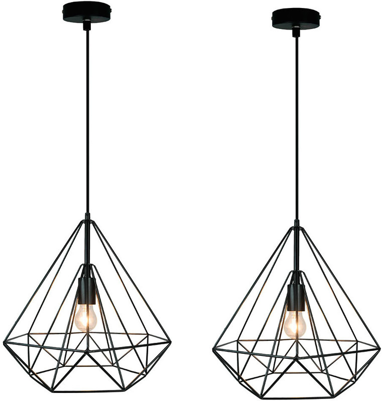 DENICRAAS HANGING Decorative Hanging Lamp/Pendant Lamp/Ceiling Light to decor your Home Chandelier Ceiling Lamp(Black)
