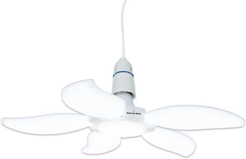 Make Ur Wish B22 Foldable Fan Blade LED Light Bulb, Super Bright Angle Adjustable Pendant Lamp Ceiling Lamp(White)