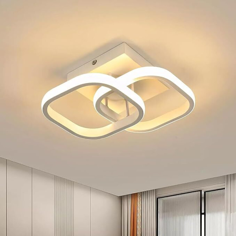 Shri Mahal Antiques 22W Modern Ceiling Light LED Acrylic Minimalism Square LED Ceiling Lamps Chandelier Ceiling Lamp(White)