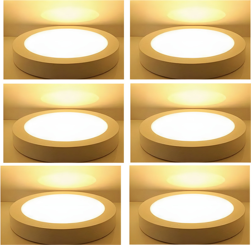 MNLight 9 watt Surface Down Light warm white pack of 1 Ceiling Light Ceiling Lamp(Yellow)