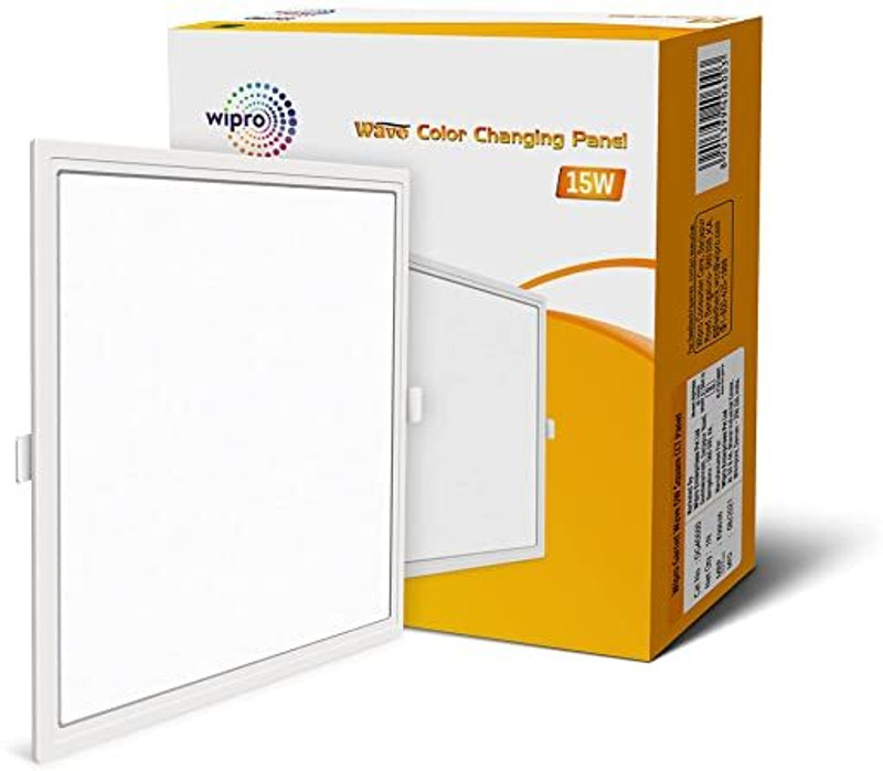 Wipro Wipro 15W Square Colour Changing Panel (Cool White, Warm White, Neutral White) Recessed Ceiling Light Ceiling Lamp(Multicolor)