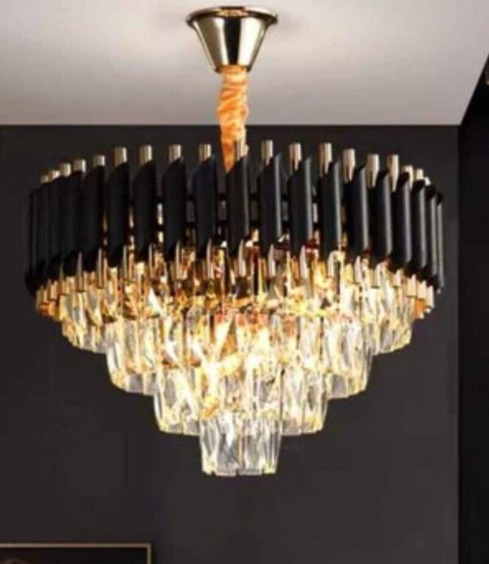 AKRIK 55_363 Chandelier Ceiling Lamp(Gold, Black)