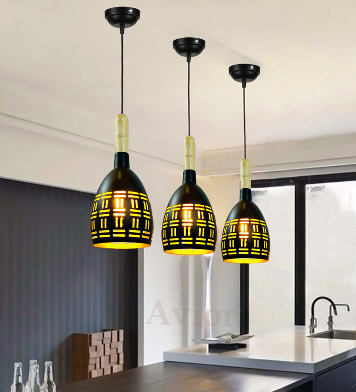 Lyse Decor Pendant Lamp Ceiling Lamp(Black, Beige)