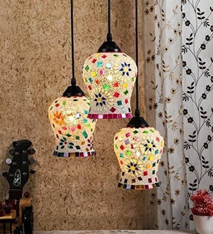 MSM SPECIAL BORKHA THALI Chandelier hanging light ceiling lamp Pandent Chandelier Ceiling Lamp(Multicolor)