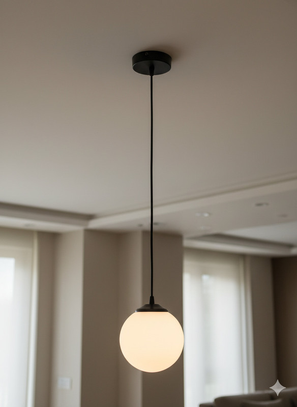 Atomium Atomium Single White Doom Ceiling Light | Ceiling Lamp For Home Decor Ceiling Light Ceiling Lamp(White)