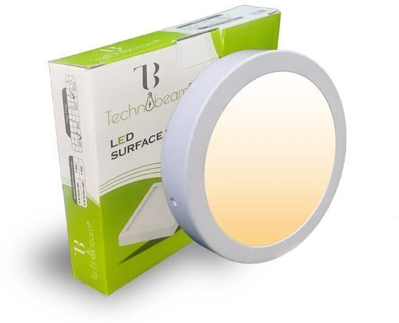 TB Technobeam 15W 3in1 Surface Round LED Panel Color Changing Light for Non POP False, Pack-1 Ceiling Light Ceiling Lamp(Multicolor)