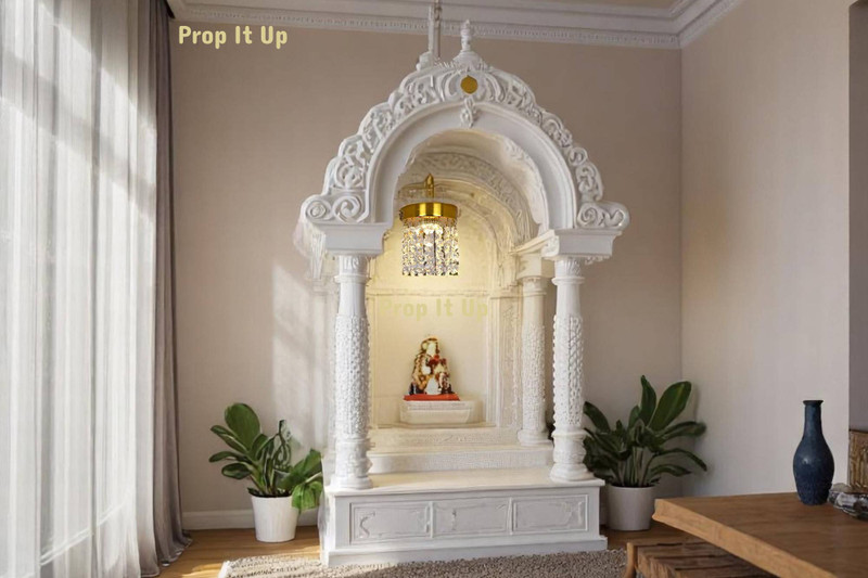 Prop It Up Small Crystal Ceiling lamp for Small Spaces, Vintage Crystal Chandelier, Gold Chandelier Ceiling Lamp(Gold)