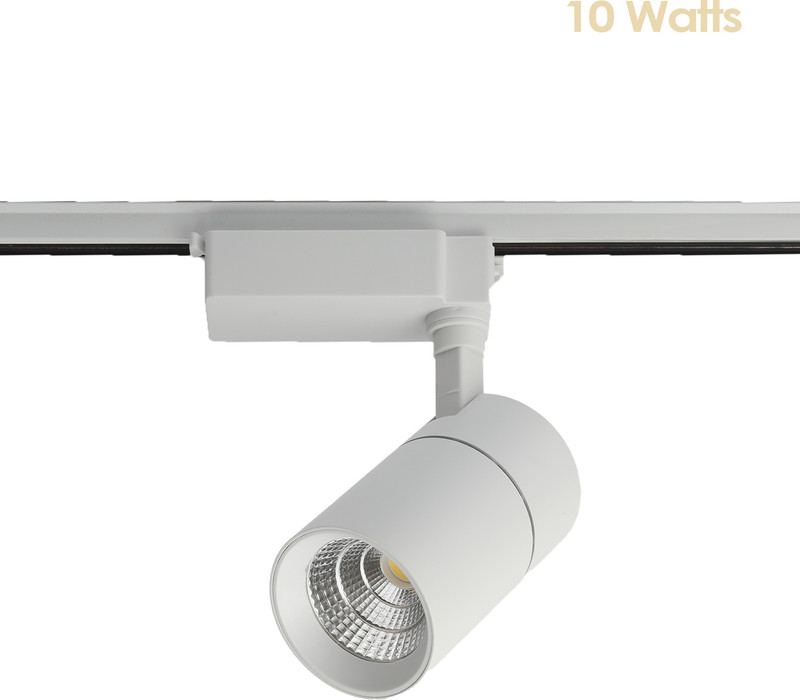 Hylum LED 10 Watts White Ceiling Spotlight/Focus Light,Metal Rotatable Light Head Track Light Ceiling Lamp(White)