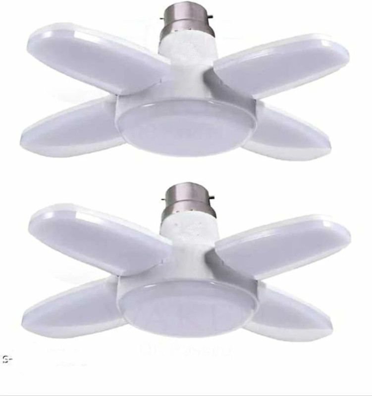 ANANDANI 25W Mini Fan Blade Bulb & High Bright with 5 -LED Panels (Pack of 2) Ceiling Light Ceiling Lamp(White)