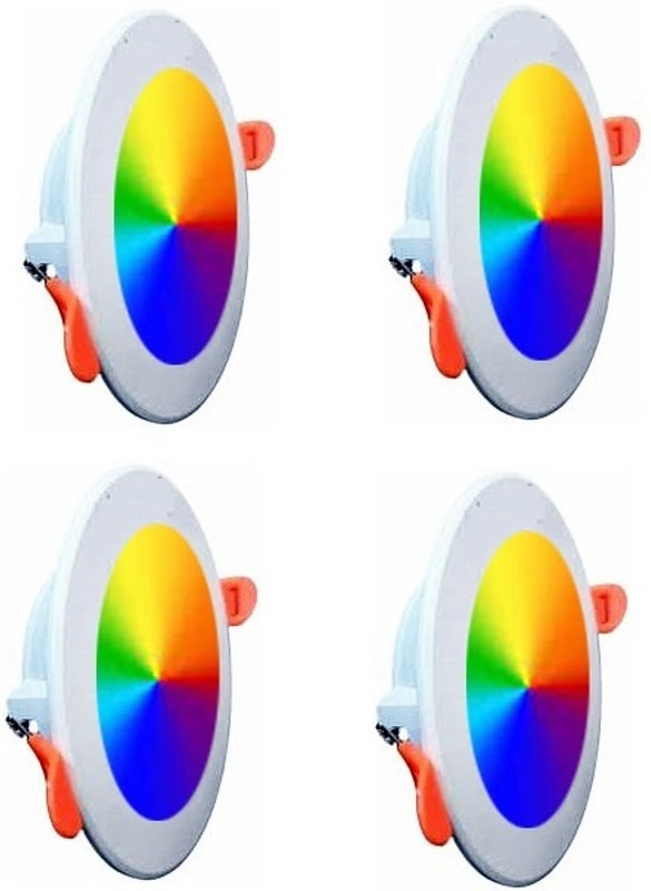 Dhija 10 watt 7 Color in 1 Conceal Down Light 8 Pcs Ceiling Light Ceiling Lamp(Red, Blue, Pink, Yellow, Green, Purple, White)
