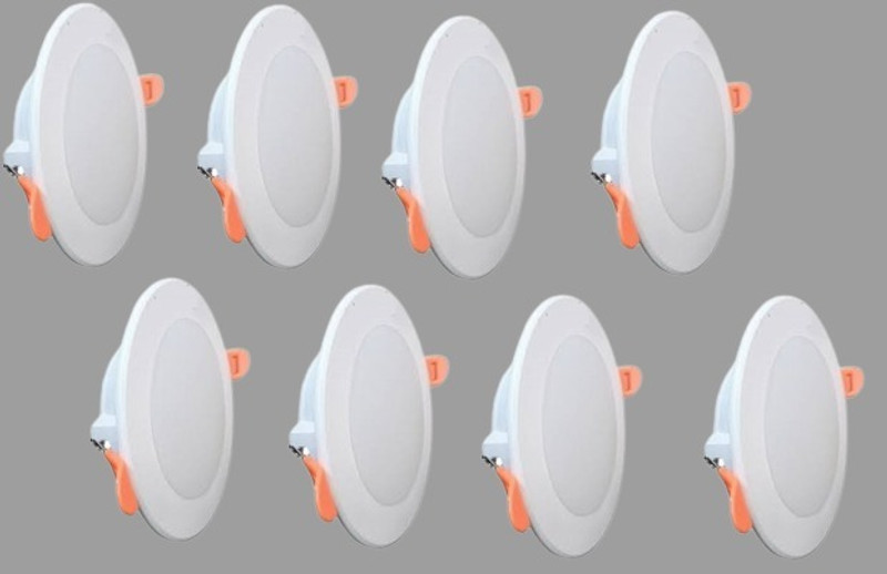 Brightstar Maxa 10-Watts Round Led Panel Conceal Down Pack of 12 Recessed Ceiling Light Ceiling Lamp(White)